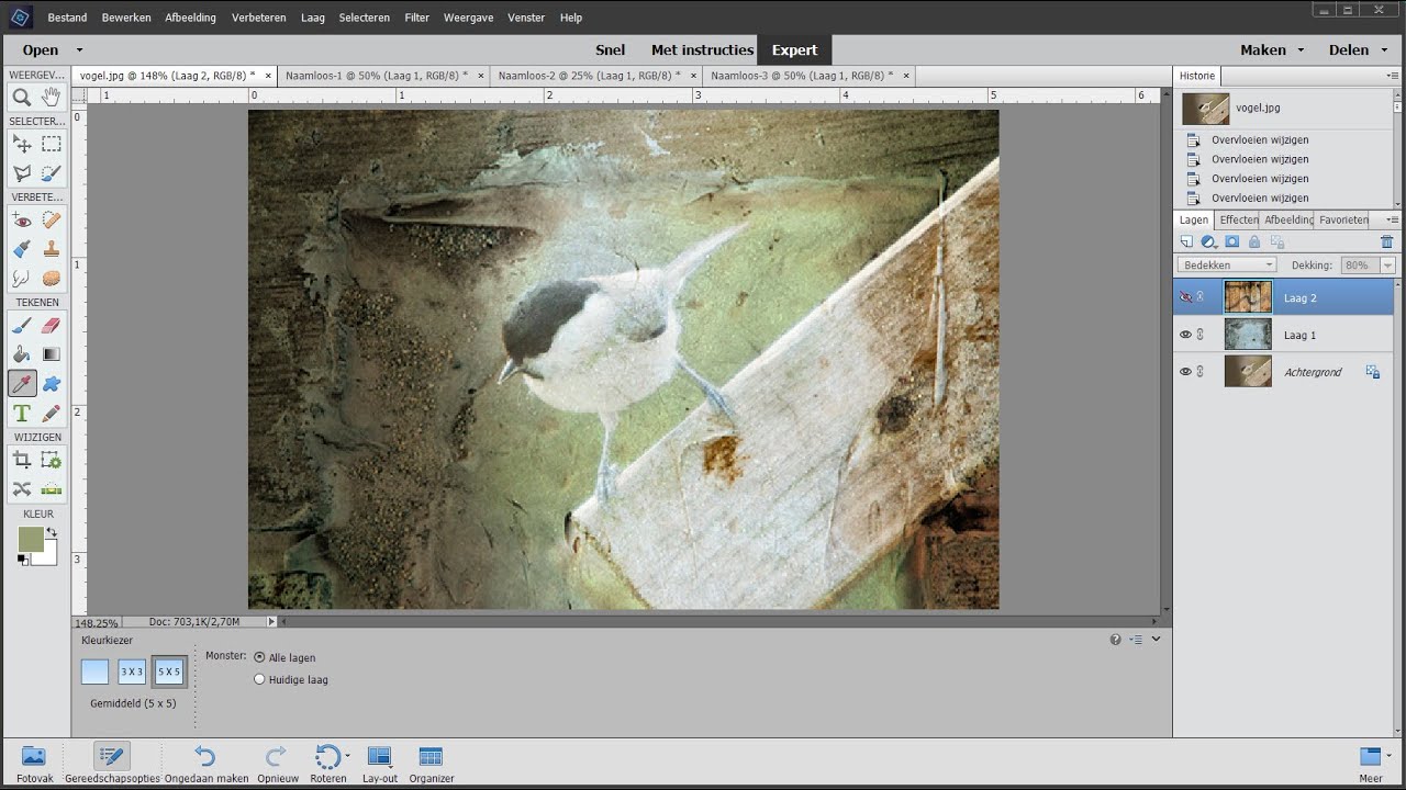 Photoshop texturen downloaden en en gebruiken in Photoshop Elements