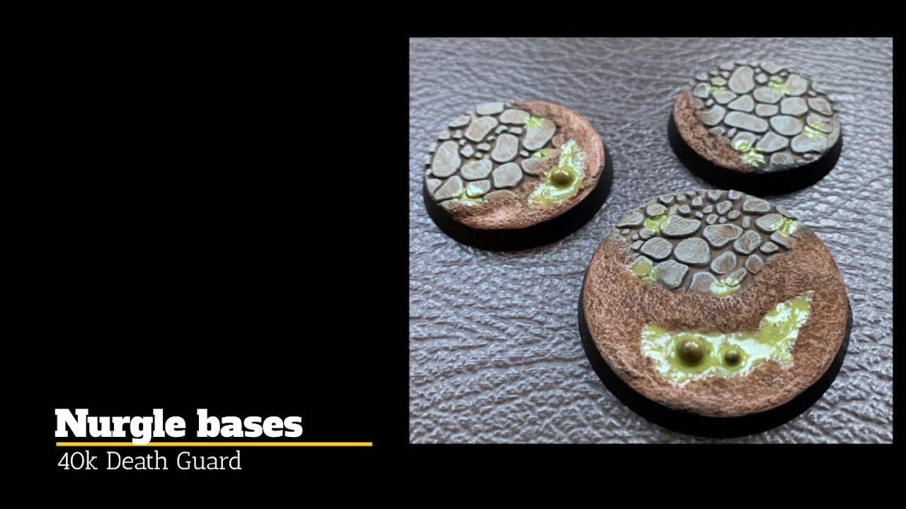 Nurgle / death guard bases, how to use green stuff world roller
