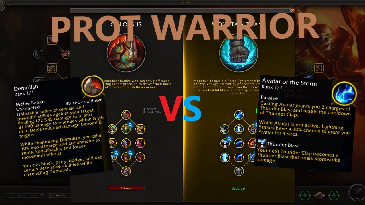 Prot Warrior Mountain Thane VS Colossus! First Impressions