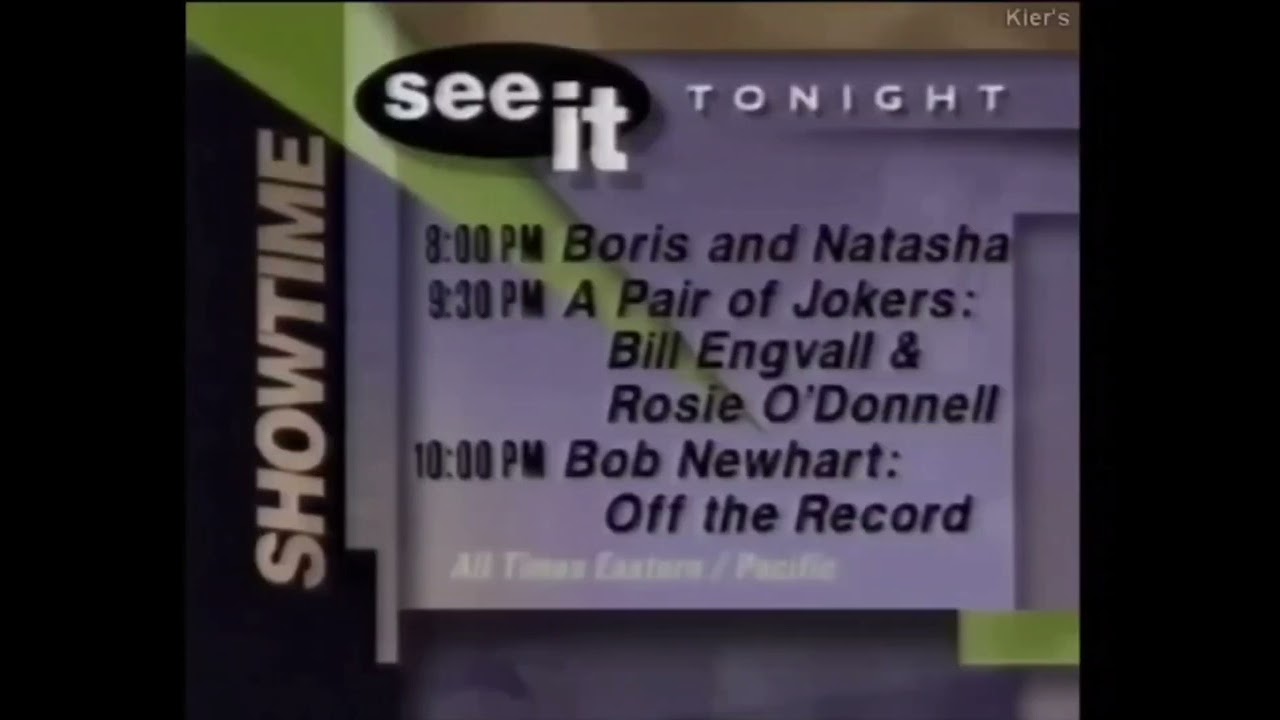 Tonight on Showtime promos 1992-94