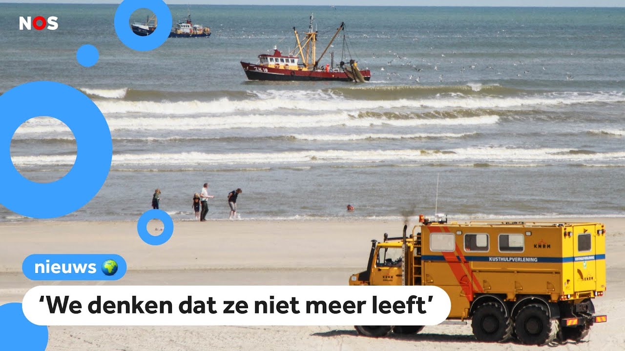 Vissers helpen bij zoektocht naar meisje in de Noordzee bij Ameland