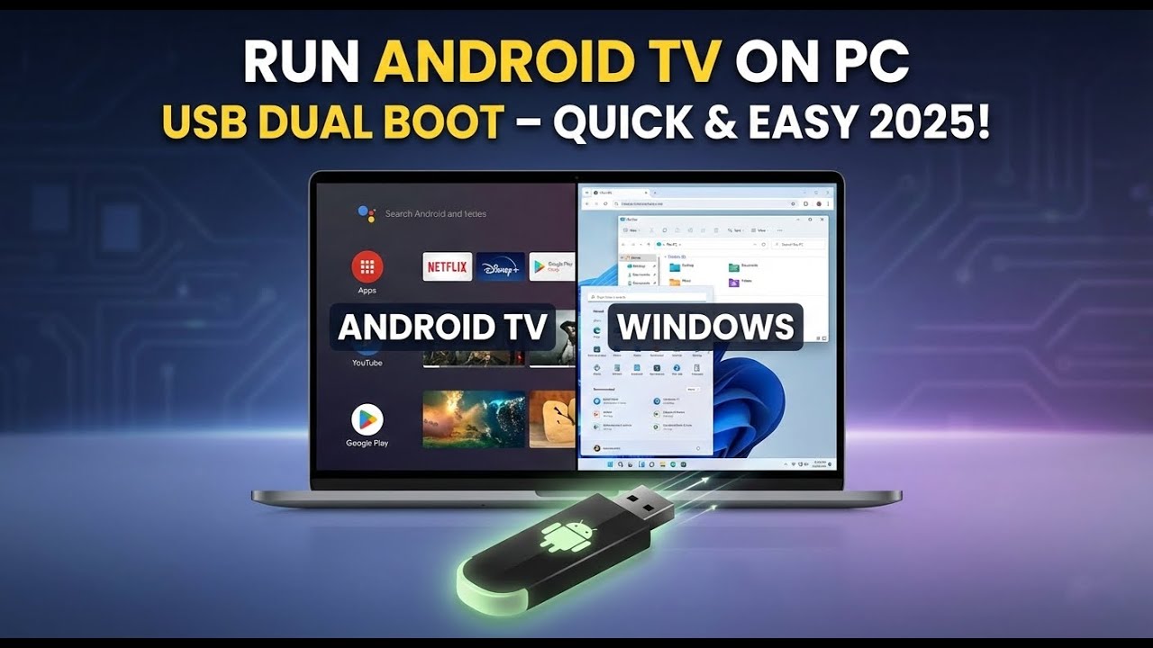 Запуск Android TV на ПК с помощью USB-накопителя в режиме двойной загрузки — быстрая и простая на...