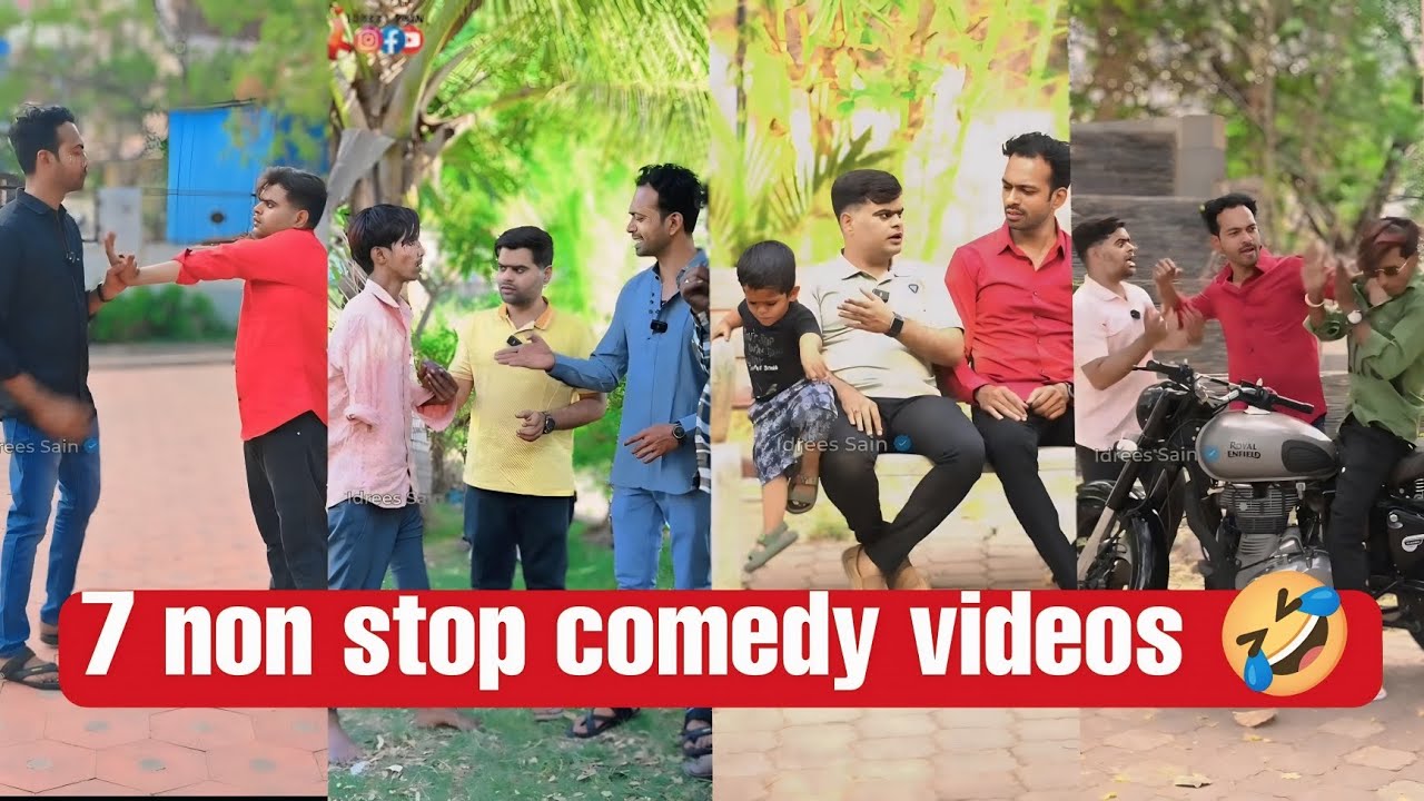 7 Non stop comedy videos Idrees mamdu & akhib 🤣😂😂🤣