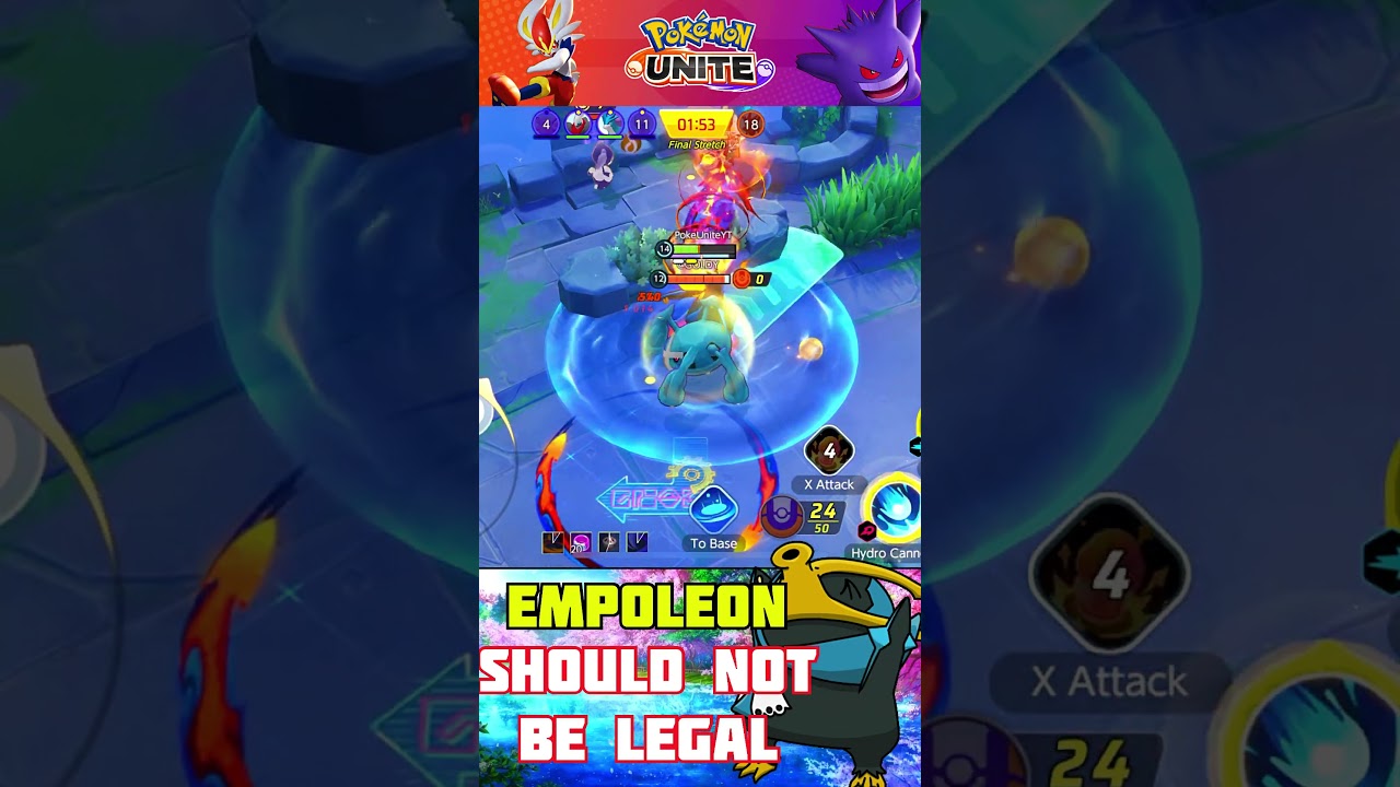 THIS IS WHY EMPOLEON NEEDS NERF ASAP! 🤯💀 #shorts #pokemonunite #empoleon