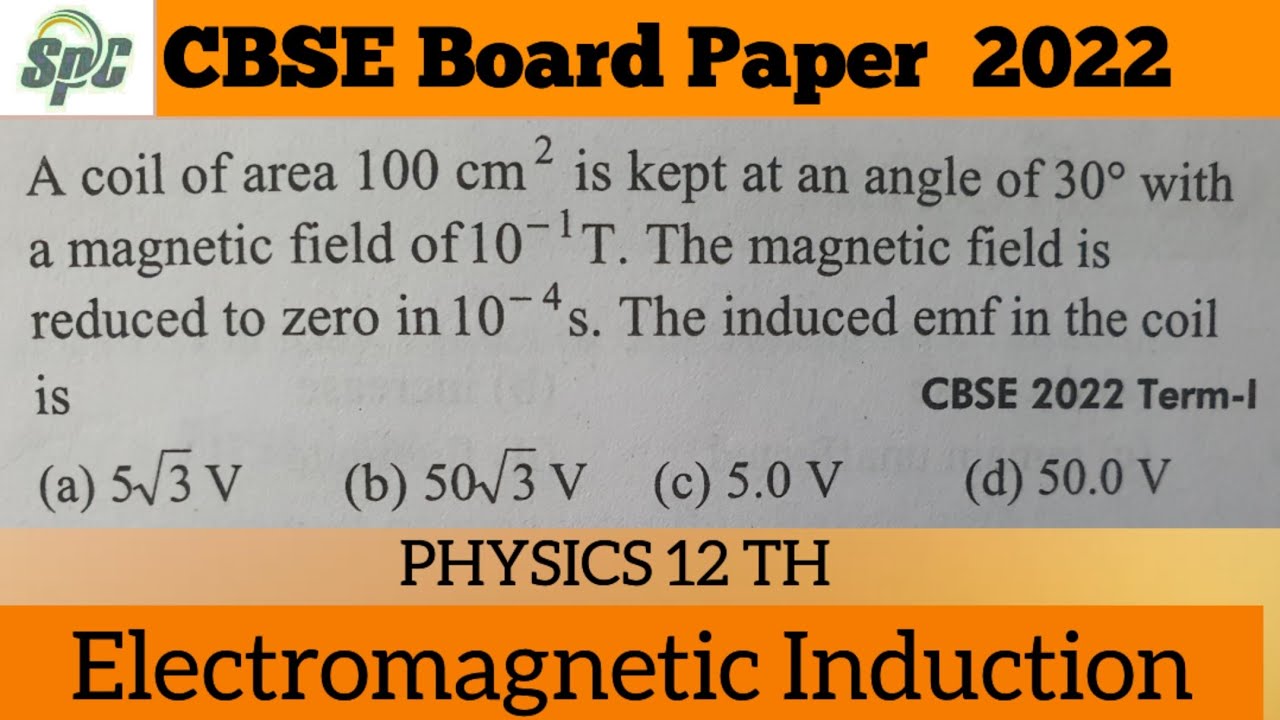 A coil of area 100 cm^2 is kept at an angle of 30° with a magnetic field of 10 ^- 1 T . The magnetic