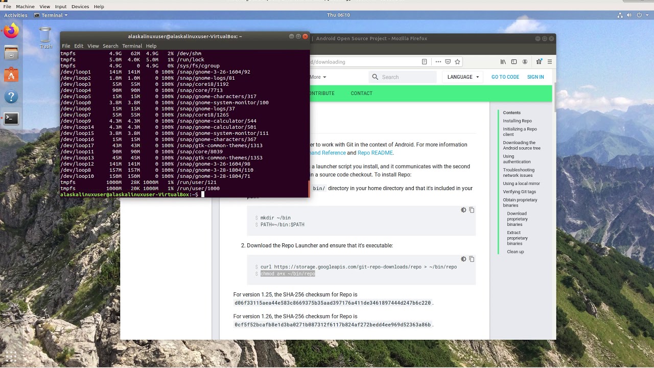 Compile  AOSP 10: Setting up the build environment and repo sync