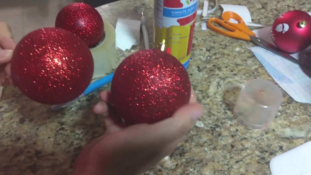 Hacer Esferas Navideñas Glitter de forma facil