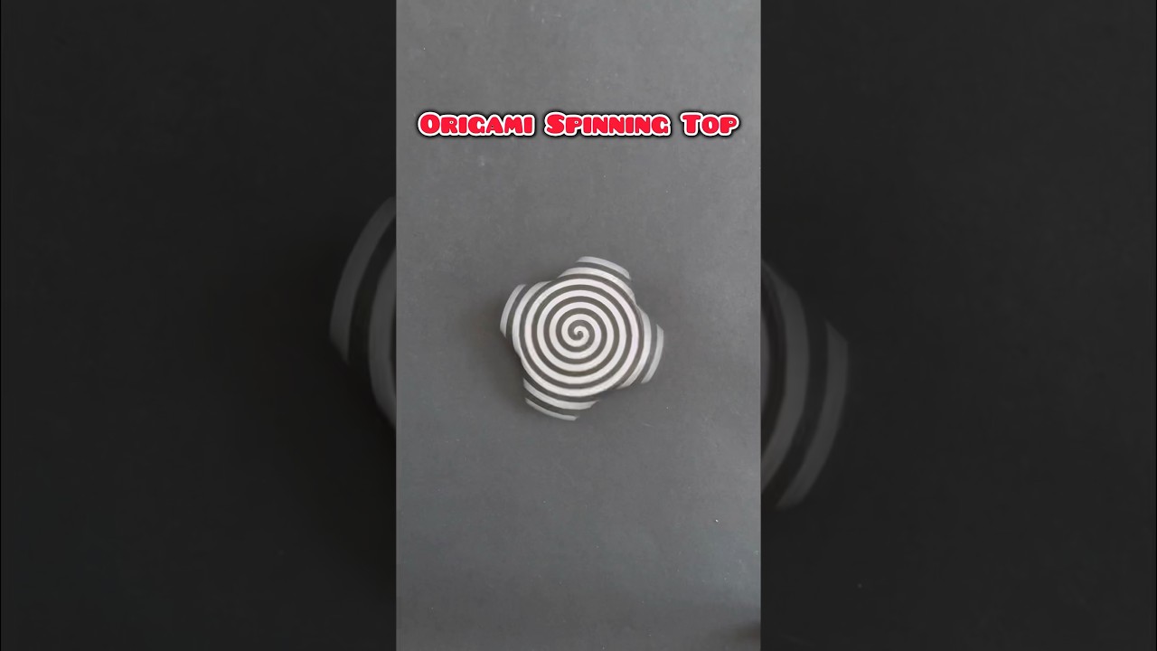 DIY Origami Easy Spinning Top Papercraft Tutorial #origami #diy #craft #papercraft #shorts
