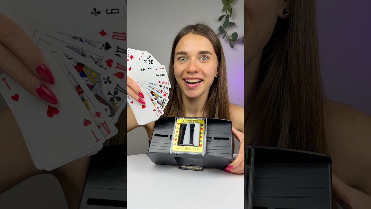 Automatic Card Shuffler! I can&rsquo;t believe it&rsquo;s working😮 #cards #shuffle #tools #hacks