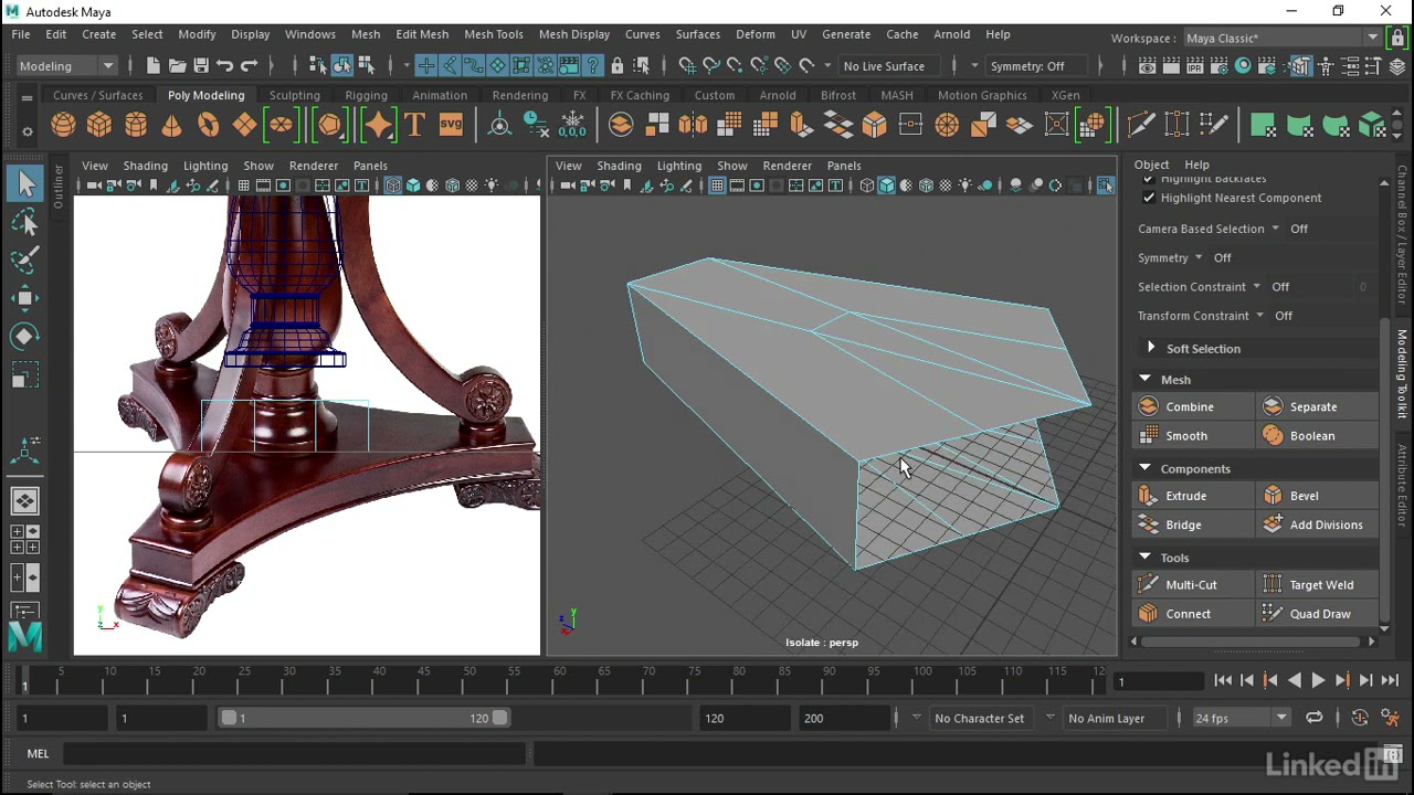027 Model the floor base - Self Study Maya: Advanced Modeling (English Sub)