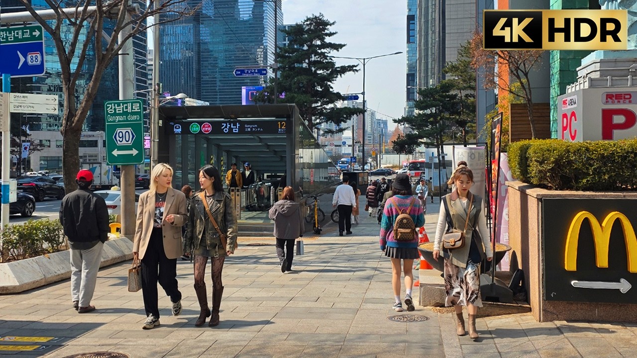 Seoul Walk 4K | COEX Mall to Gangnam Station via Teheran-ro | Korea City Walking Tour | 삼성역에서 강남역 산책