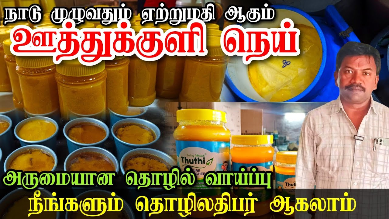 புகழ்பெற்ற ஊத்துக்குளி வெண்ணை, நெய் தயாரிப்பு | 10 வருடகால அனுபவம் | தொழில் வாய்ப்பு | #Ghee