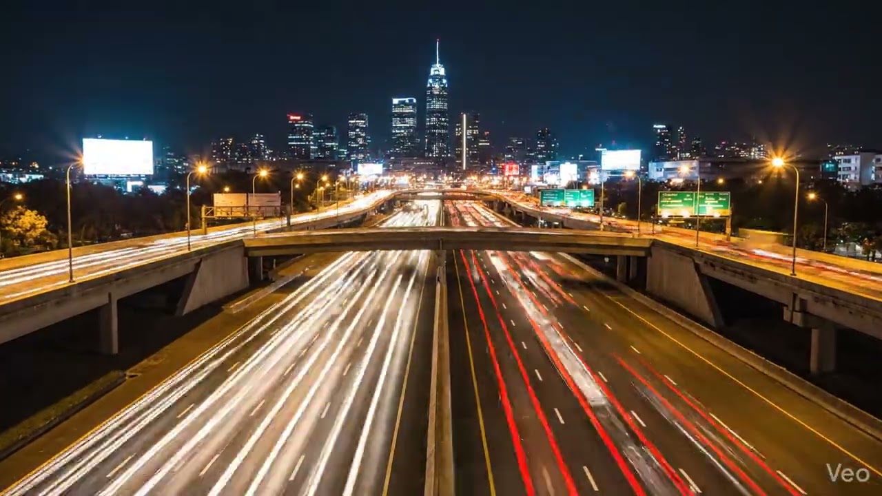 City Lights & Night Highway Timelapse | Cinematic 4K Video 