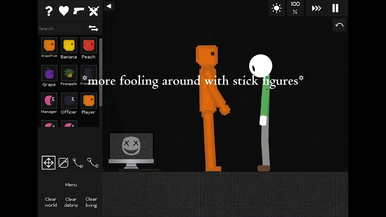 Fruit playground stick figure Easter egg