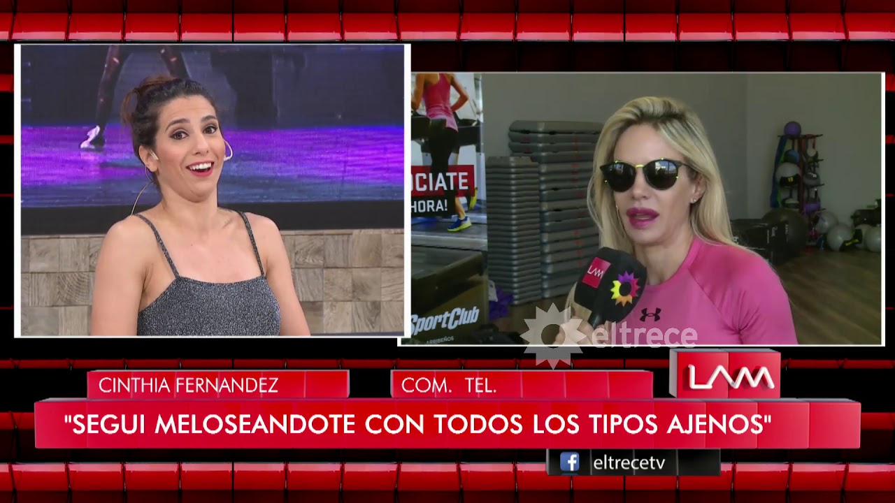 Cruce en vivo entre Cinthia Fernández y Luli Salazar con Baclini de espectador