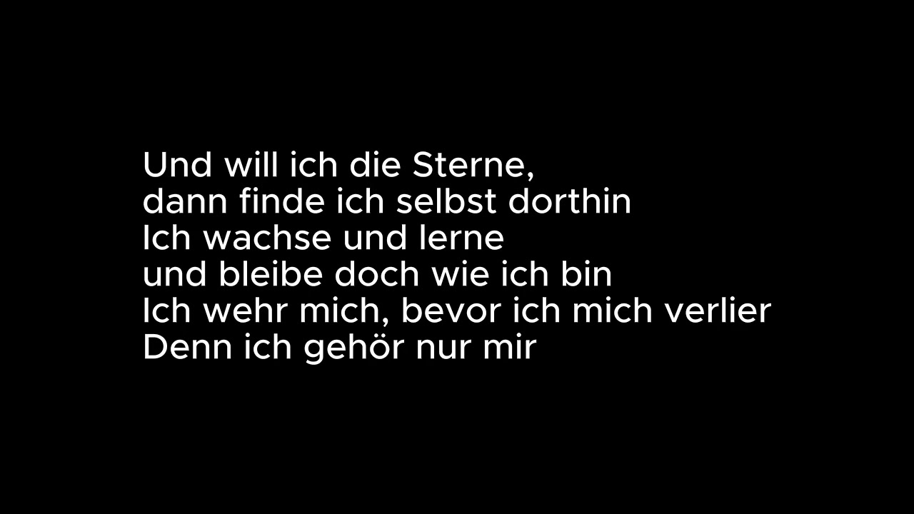 Ich gehör nur mir Karaoke Male German version