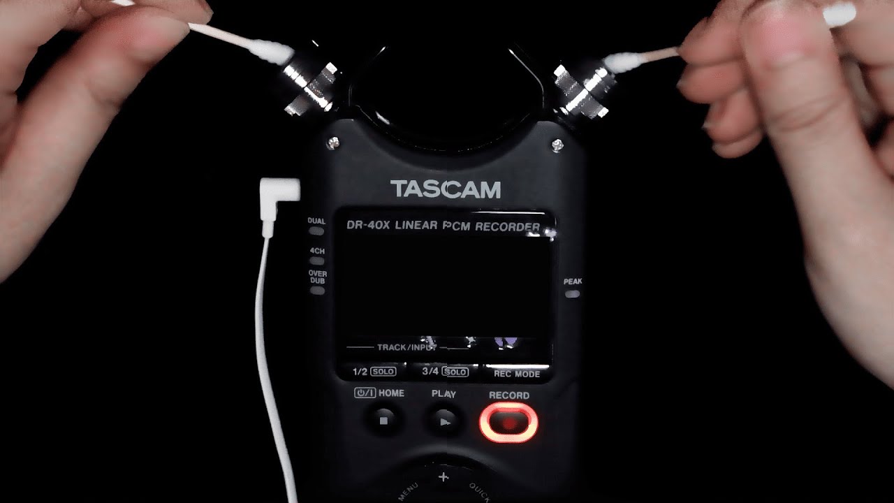 ASMR 면봉으로 타스캠 벅벅 긁고 톡톡 두드리기 | tascam asmr no talking
