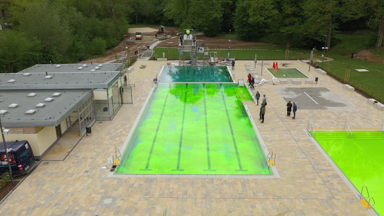 Durchströmungstest neues Freibad am Vitalpark