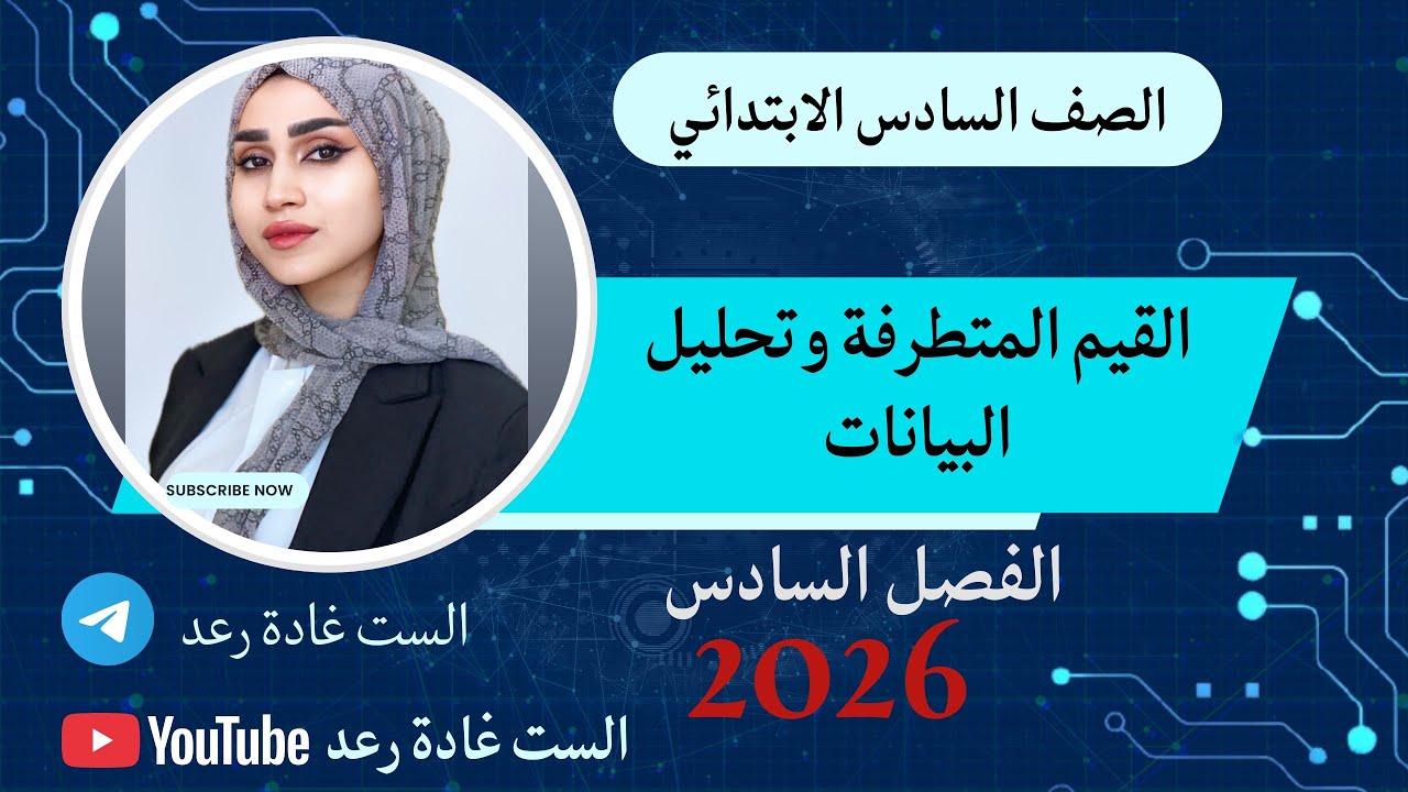 القيم المتطرفة وتحليل البيانات (الفصل السادس) الصف السادس ابتدائي صفحة ١٢٨-١٢٩-١٣٠