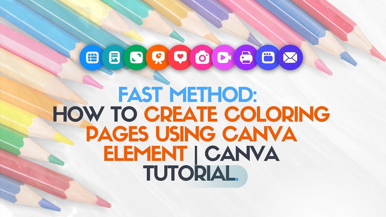 How To Create Coloring Pages, Using Canva Elements | Canva Tutorial 