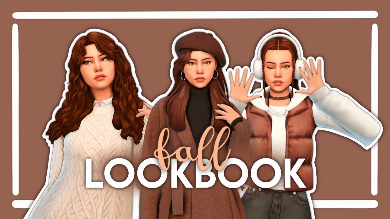 FALL LOOKBOOK 2023 + CC LIST🤎 | The Sims 4 | CC Finds