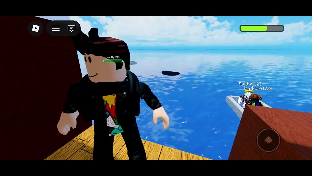 Foxy playing sinking ship Roblox ￼