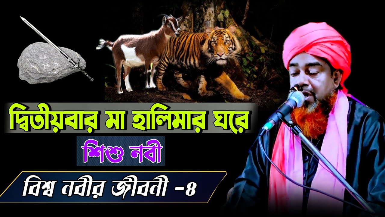 দ্বিতীয়বার মা হালিমার ঘরে শিশু নবি মুস্তফা | বিশ্ব নবীর জীবন -৪ | মওলানা হেলাল উদ্দিন রেজভী | jalsa