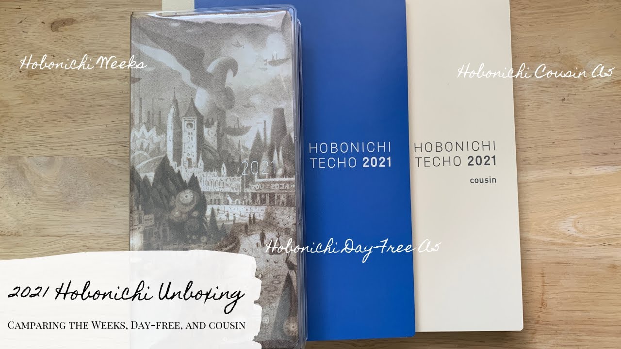 2021 Hobonichi Unboxing | Comparing A5 Cousin, Weeks, and Day-Free