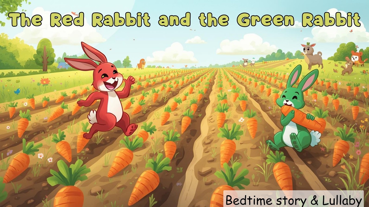 Red Rabbit and Green Rabbit | A Gentle Bedtime Story About Friendship for Kids
