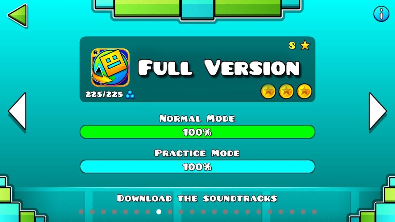 GEOMETRY DASH WORLD ALL FULL VERSION LEVEL 1-10 [100%]