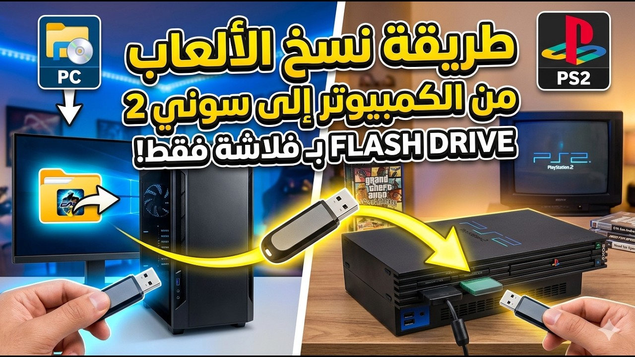 طريقة نسخ العاب سوني 2 الى الفلاشة ب استخدام الكمبيوتر و ب أسهل طريقة