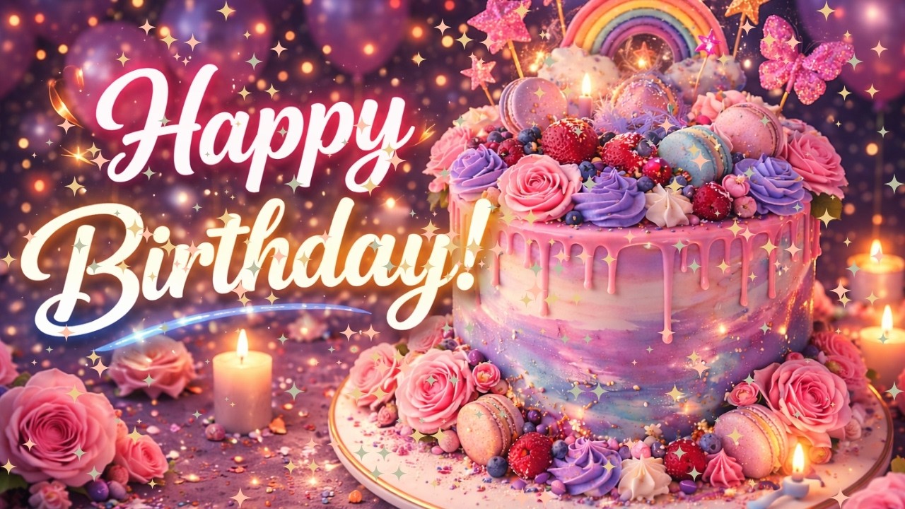 Birthday Cake & Candles — 3 Hour Party Background 🎂🕯