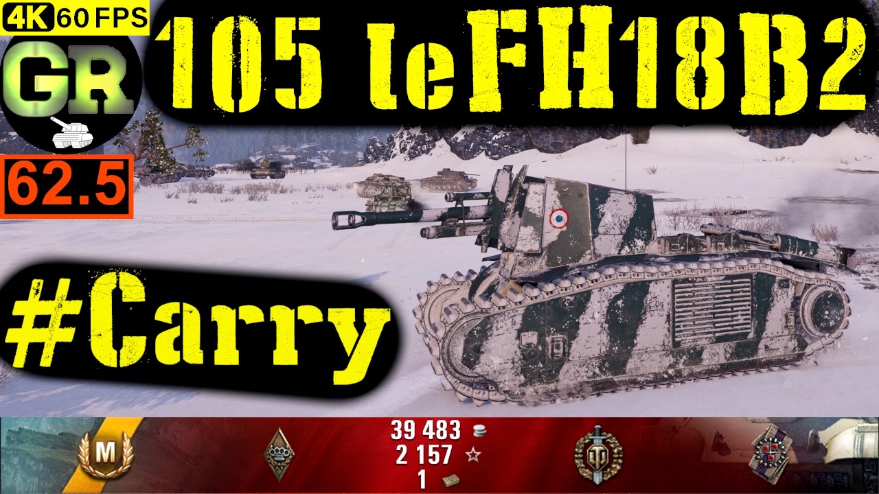 World of Tanks 105 leFH18B2 WoT Replay - 7 Kills 1.4K DMG(Patch 1.4.0)