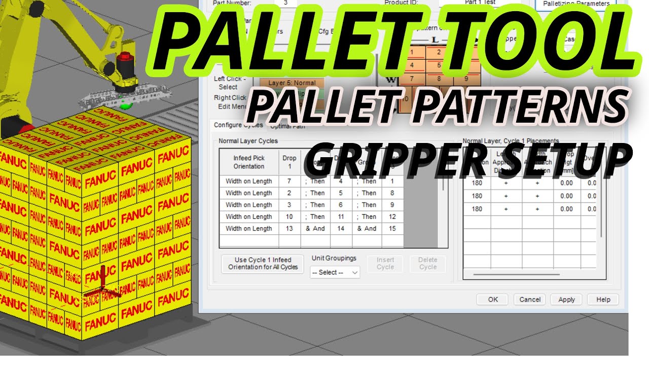 Pallet Tool Fanuc Part 2 - Unit Load Pallet Pattern & Gripper Setup