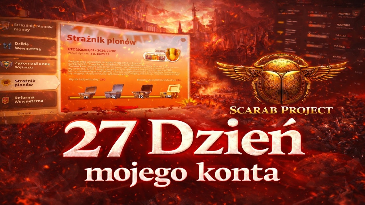 Rise of Kingdoms| Scarab Project -27 Dzień Konta