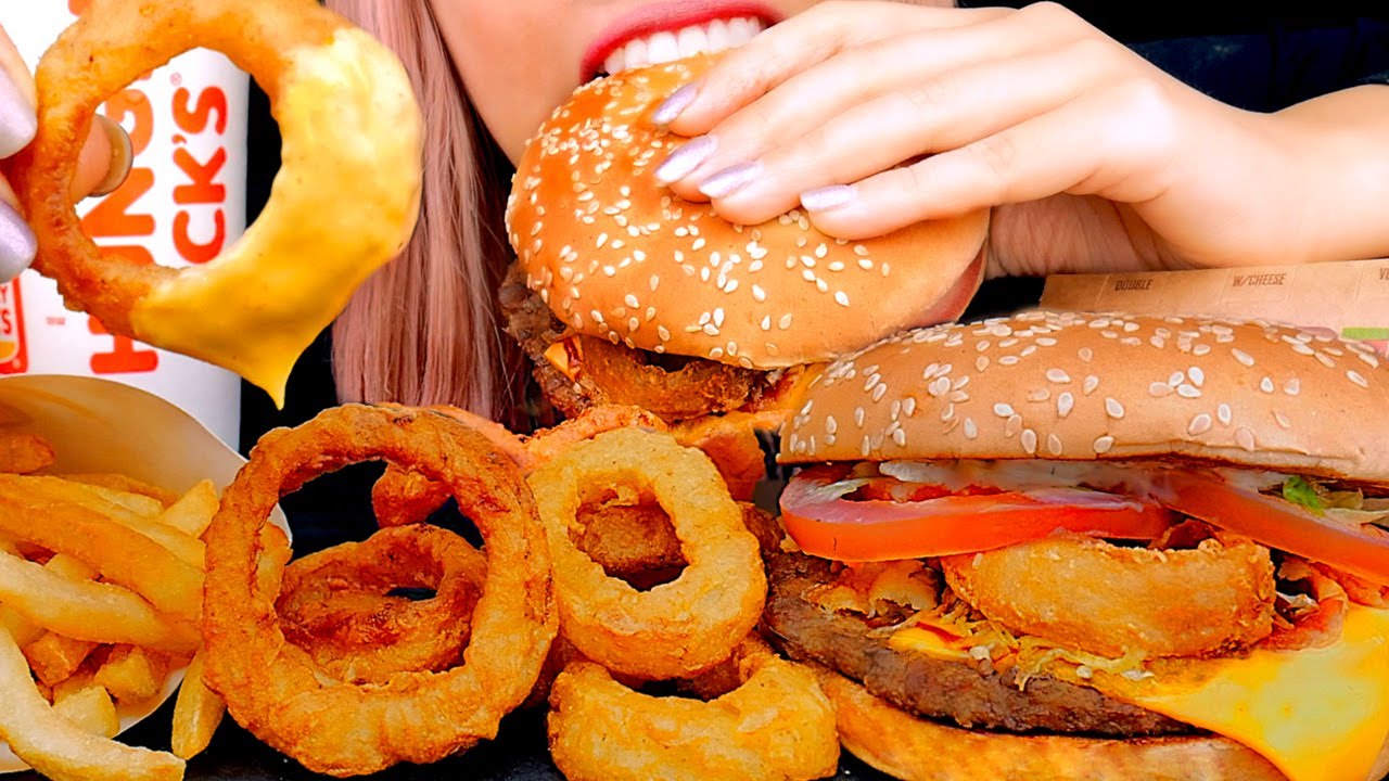 ASMR AUSTRALIAN BURGER KING | Crunchy Eating Sounds MUKBANG 먹방