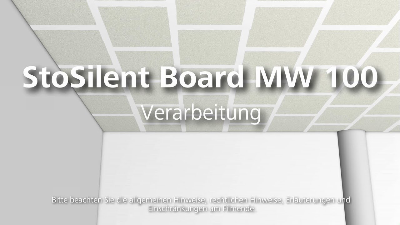 Akustikdecke StoSilent Direct - Verarbeitung der Akustikplatten