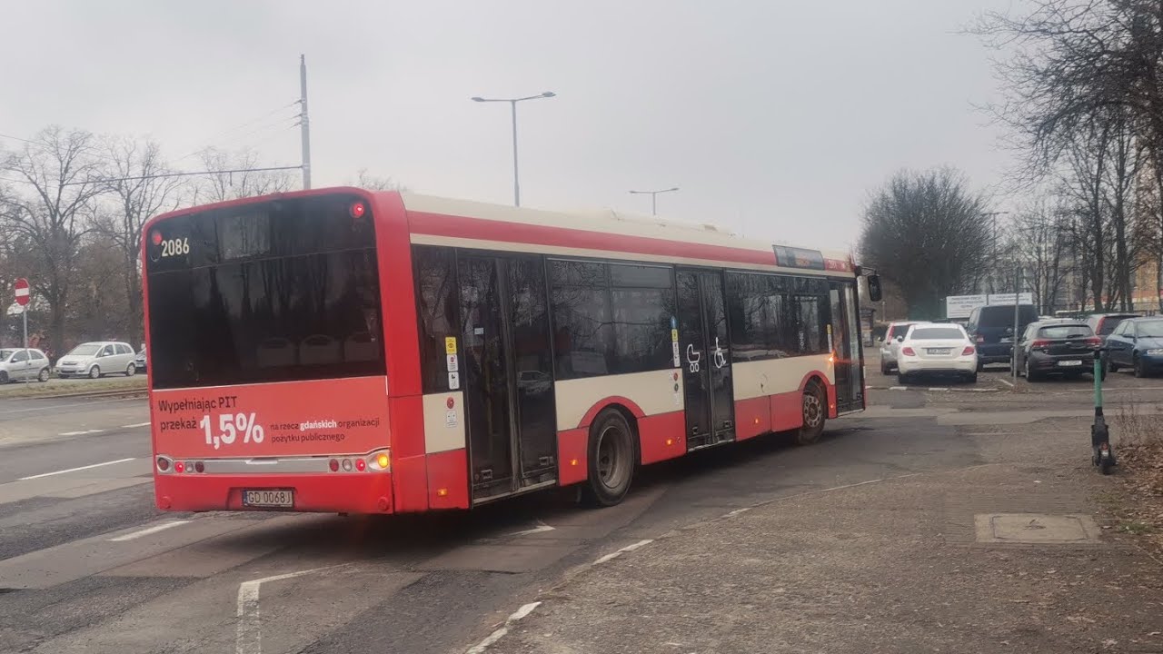 GAIT Gdańsk linia 283 kierunek Nowy Port Szaniec Zachodni Solaris Urbino 12 III #2086