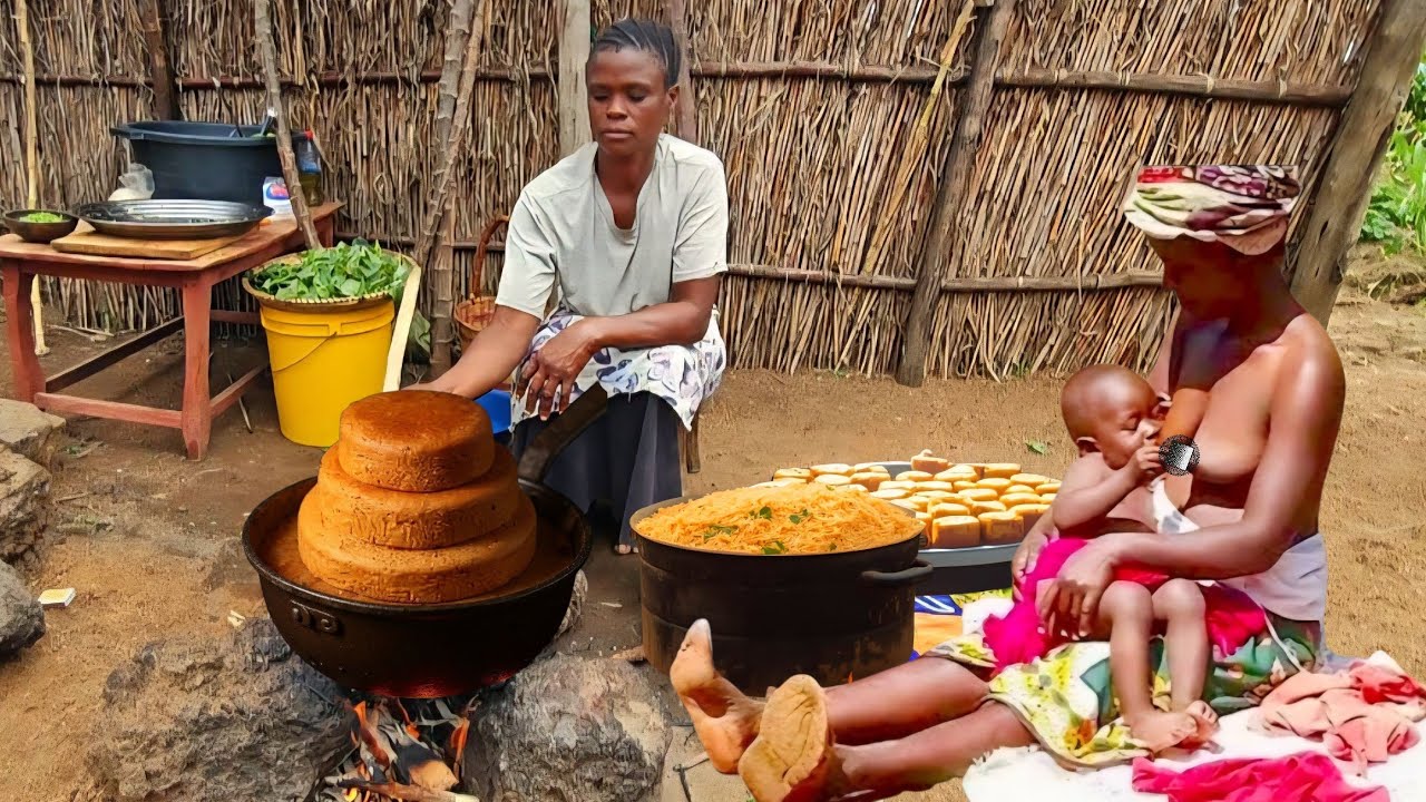 Baking a No Oven Vegetable Cake Before Leaving Her Home Forever😢|The Saddest Regina's Celebration💔