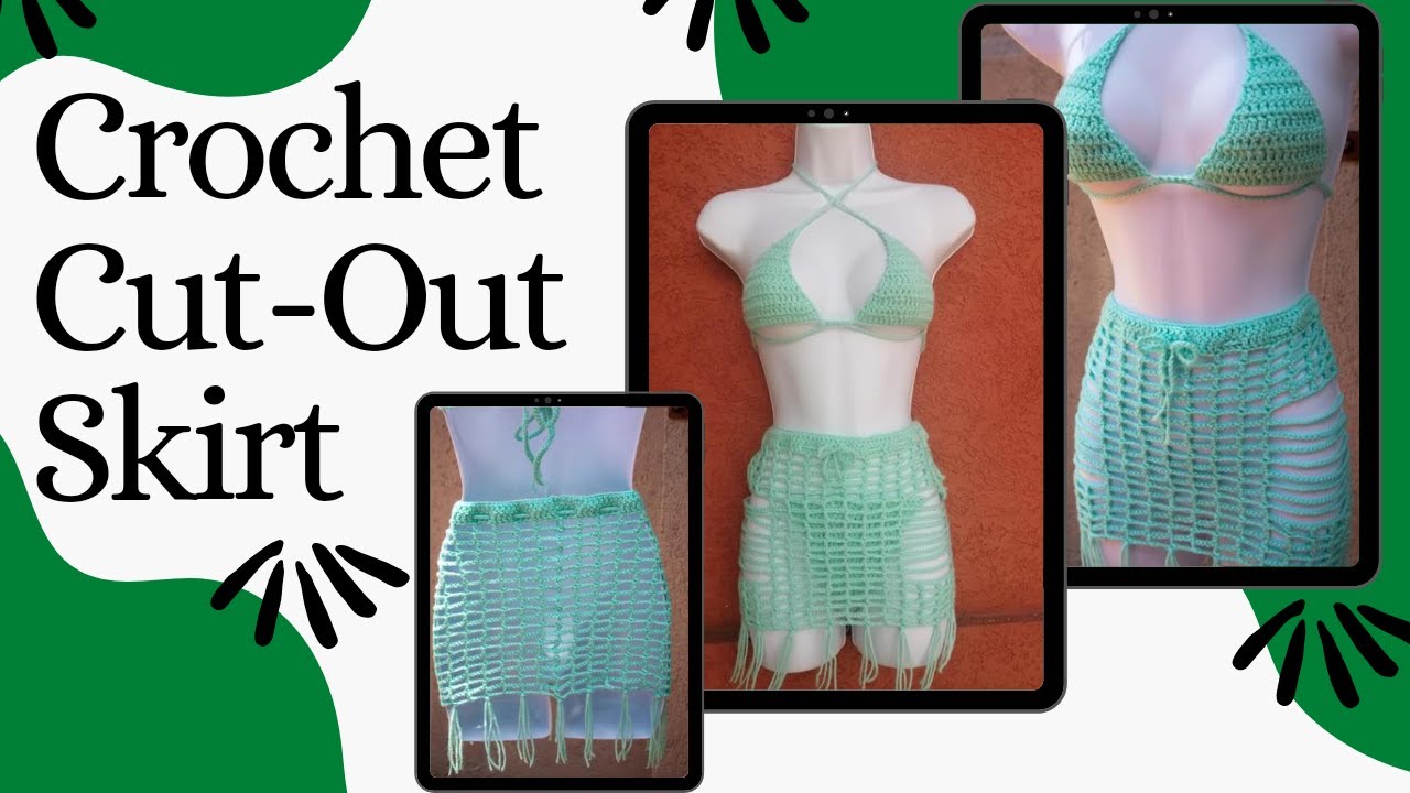 Crochet Cut-Out Crochet Skirt | Crochet Cover-up