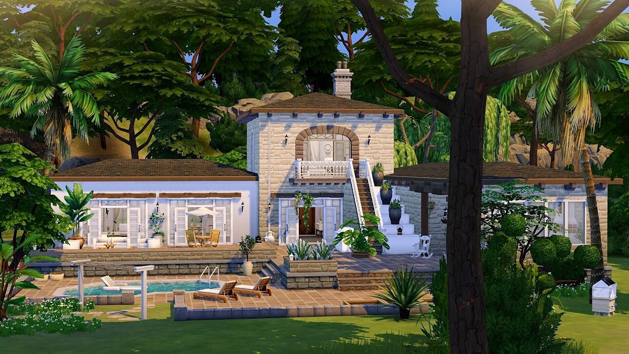 Tuscan House • The Sims 4 • No CC | Speed Build