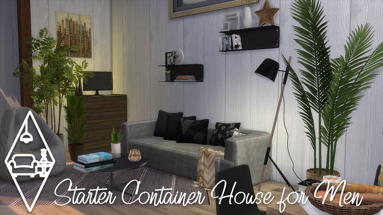 STARTER CONTAINER HOUSE FOR MEN | +CC | The Sims 4 | Stop Motion Build
