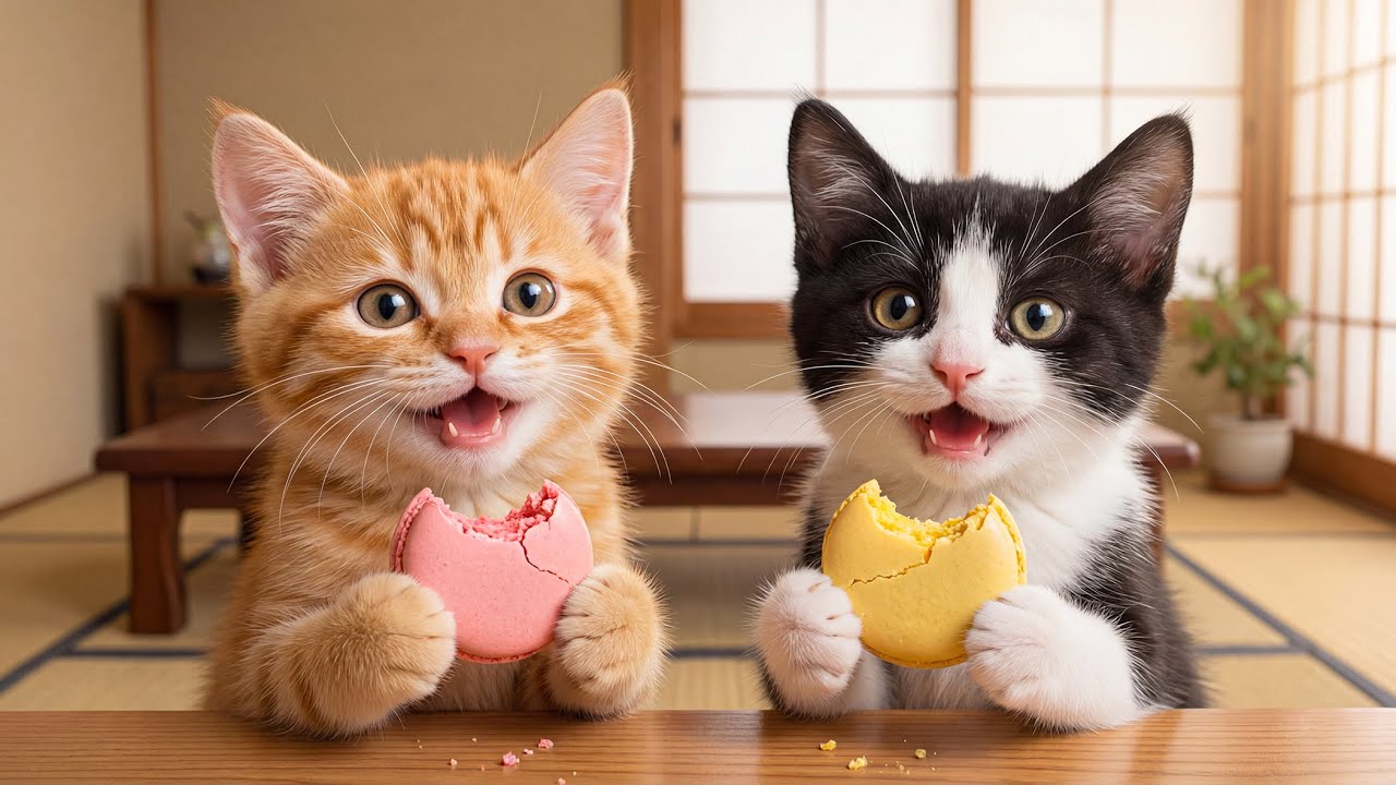 Kitten Sneaking Cookies 🍪🐱 | Irresistibly Cute Expression