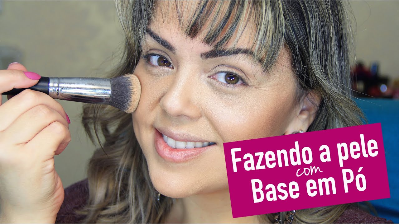 Fazendo a pele com Base em Pó - bareMinerals aquela que veio na GLAMBOX