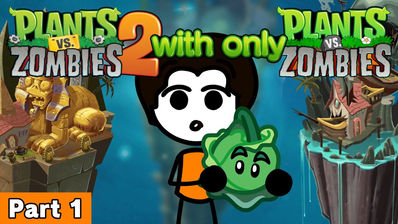 Beating Plants Vs. Zombies 2 WITH ONLY Plants Vs. Zombies 1 Plants [Part 1]