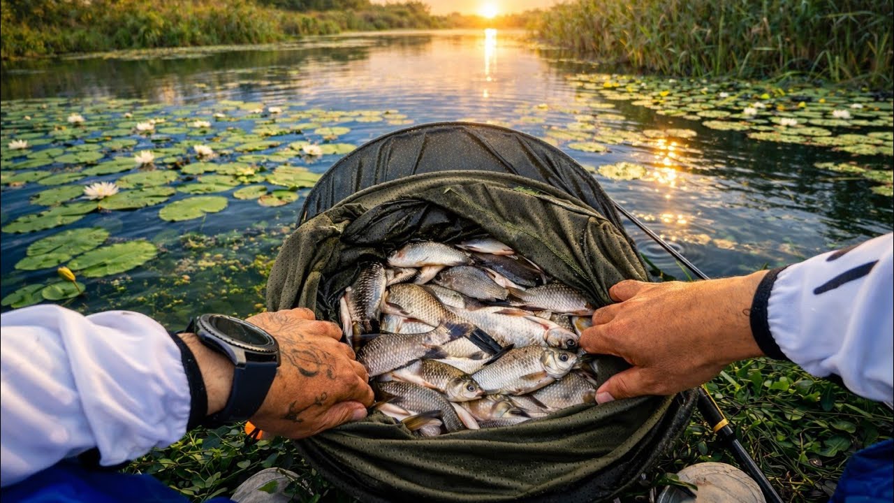 PESCUIT PE CANICULA LA CRAP SI CARAS MAMALIGA E BAZA #fishing #pescar #carp #pescuit #sharyvlogger