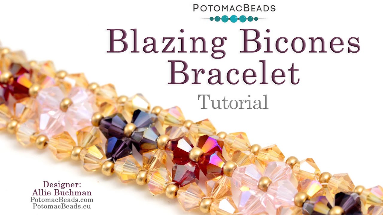 Blazing Bicones Bracelet - DIY Jewelry Making Tutorial by PotomacBeads