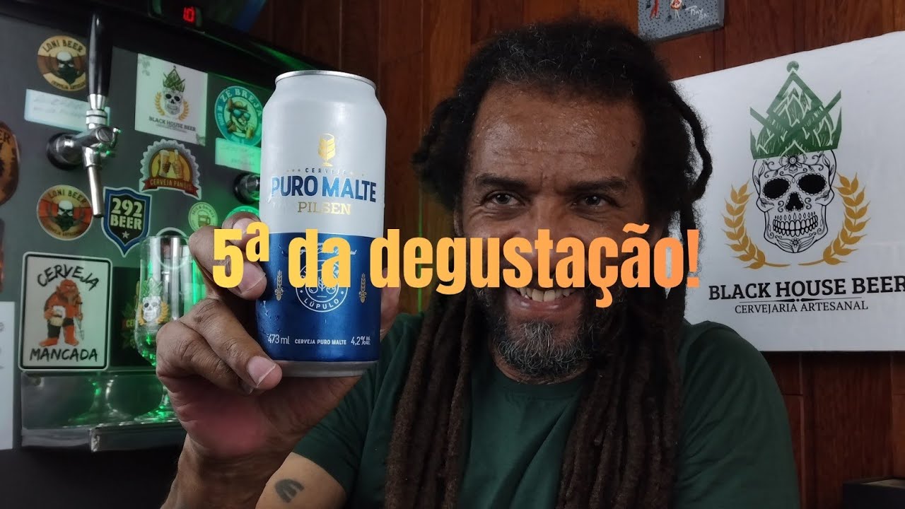 Cerveja PURO MALTE PILSEN, degustação.