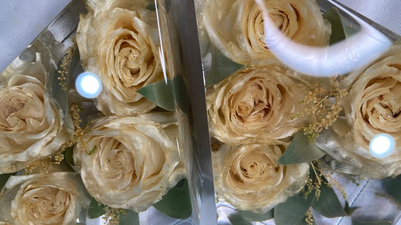 Wedding Bouquet Preservation Resin Bookends