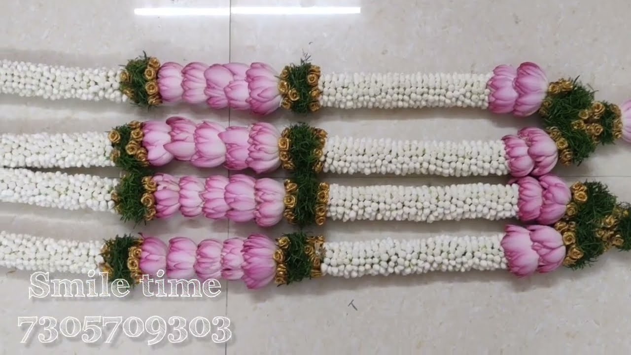how to make lotus flower garland for wedding & reciption kalyana thamarai malai 7305709303 attur